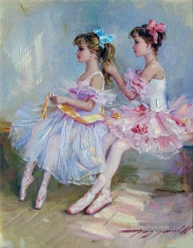 Pretty Woman KR 023 Little Ballet Dancers Oil Paintings